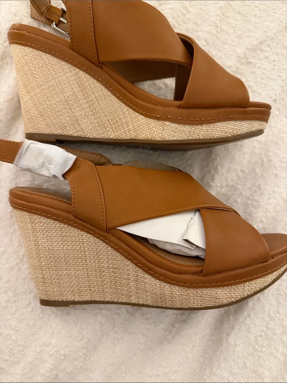 dv by Dolce Vita Tan Leather Crisscross Slingback Sandals